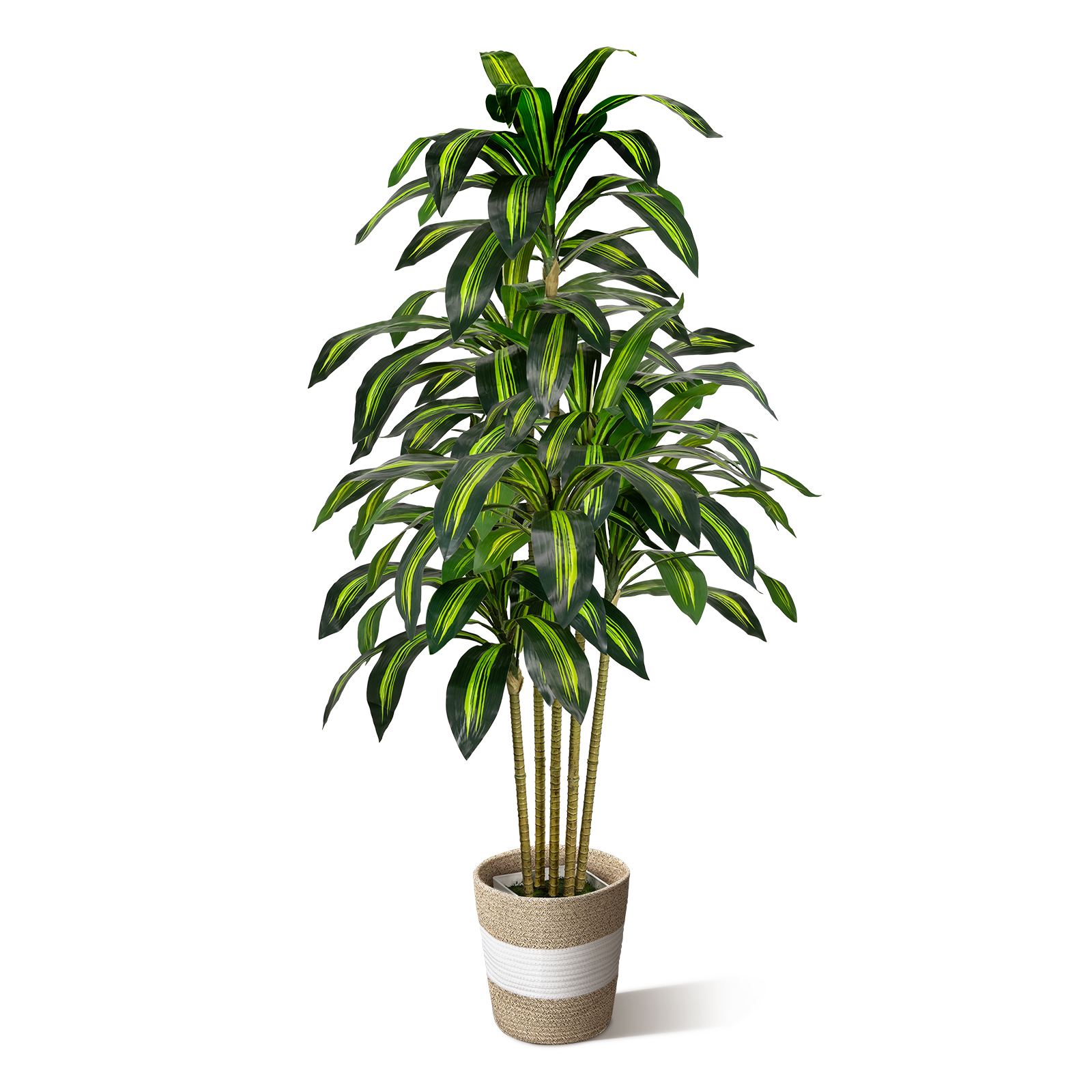 LuceAlberi 5FT artificial dracaena tree with planter and basket